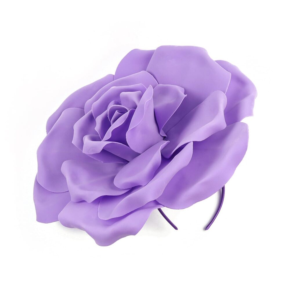 6417 Large Flower Fascinators Womens Derby Hat Wedding Prom Rose Fascinator